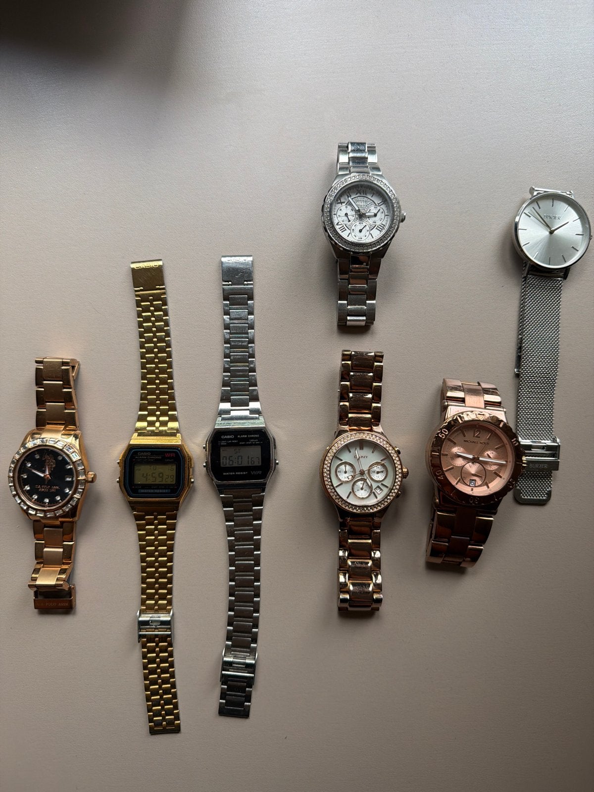 Diverse horloges: Casio, DKNY, Fossil, U.S. Polo Assn. en me, Overige merken, Gebruikt, Staal, Polshorloge