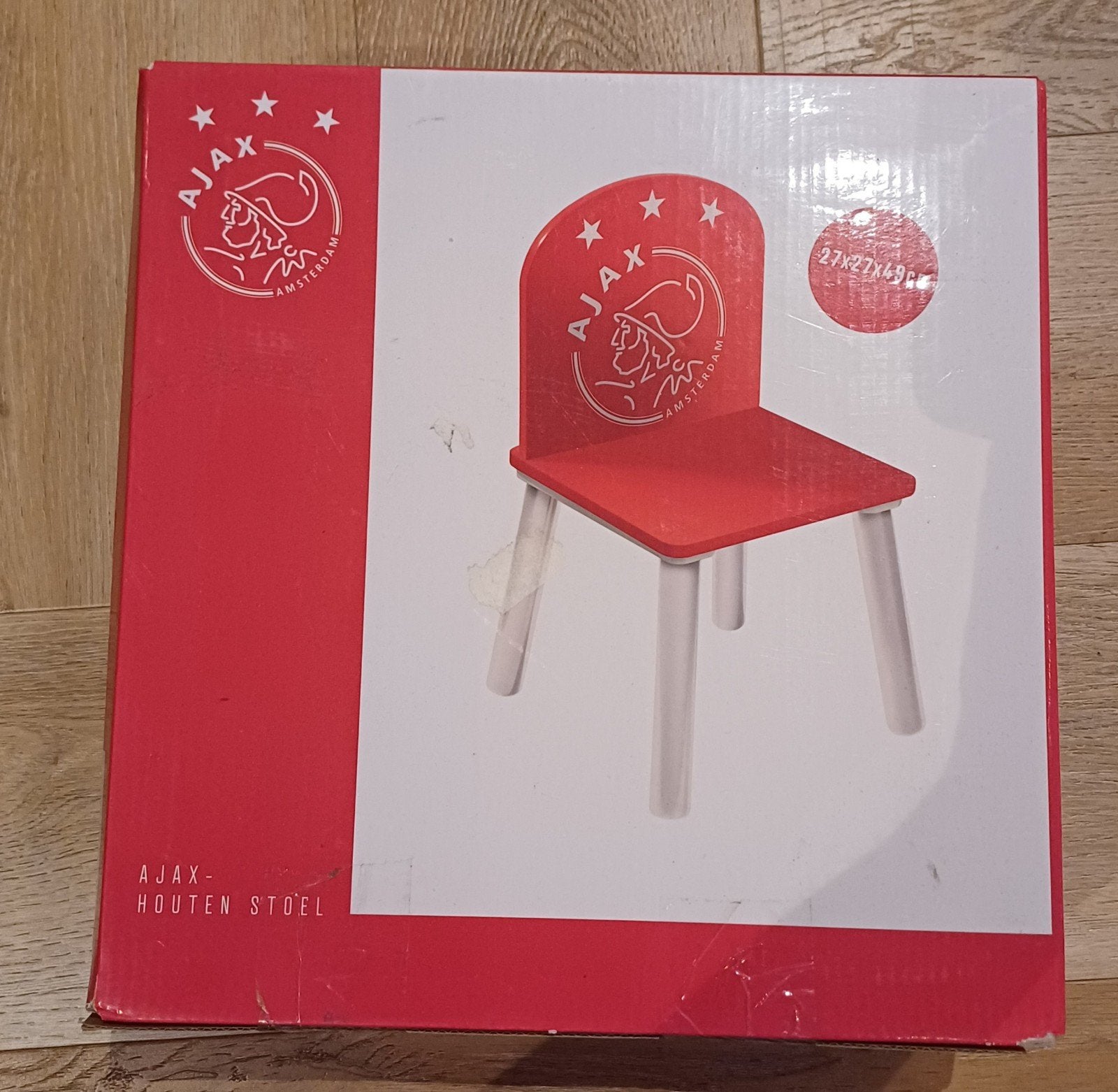 Ajax NIEUW houten kinderstoeltje, Ophalen of Verzenden, Nieuw, Overige typen