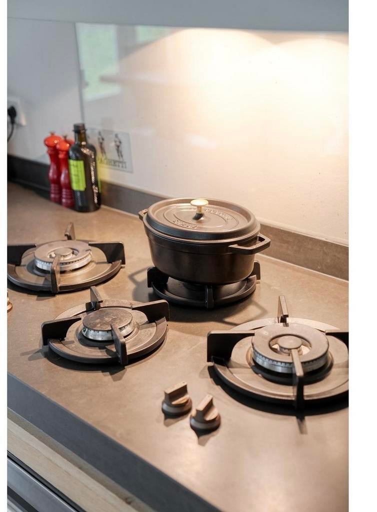 PITTS Kookplaat 4 Branders met 2 Wokbranders - 90cm Breed, Ophalen, Zo goed als nieuw, Inbouw, Gas