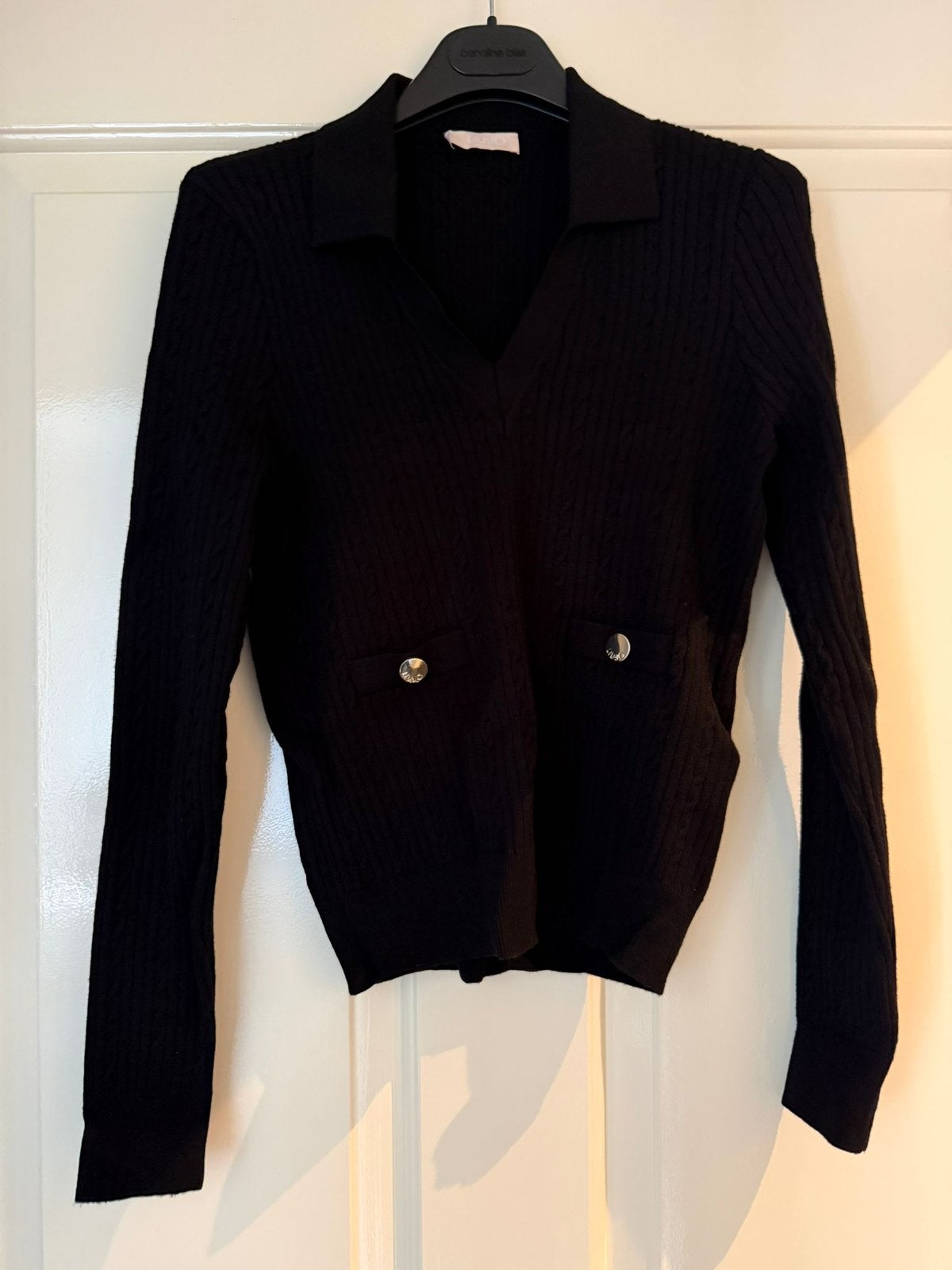 LIU • JO - Vest Top met Gouden knoop - M, Ophalen of Verzenden, Zo goed als nieuw, Maat 38/40 (M), Zwart
