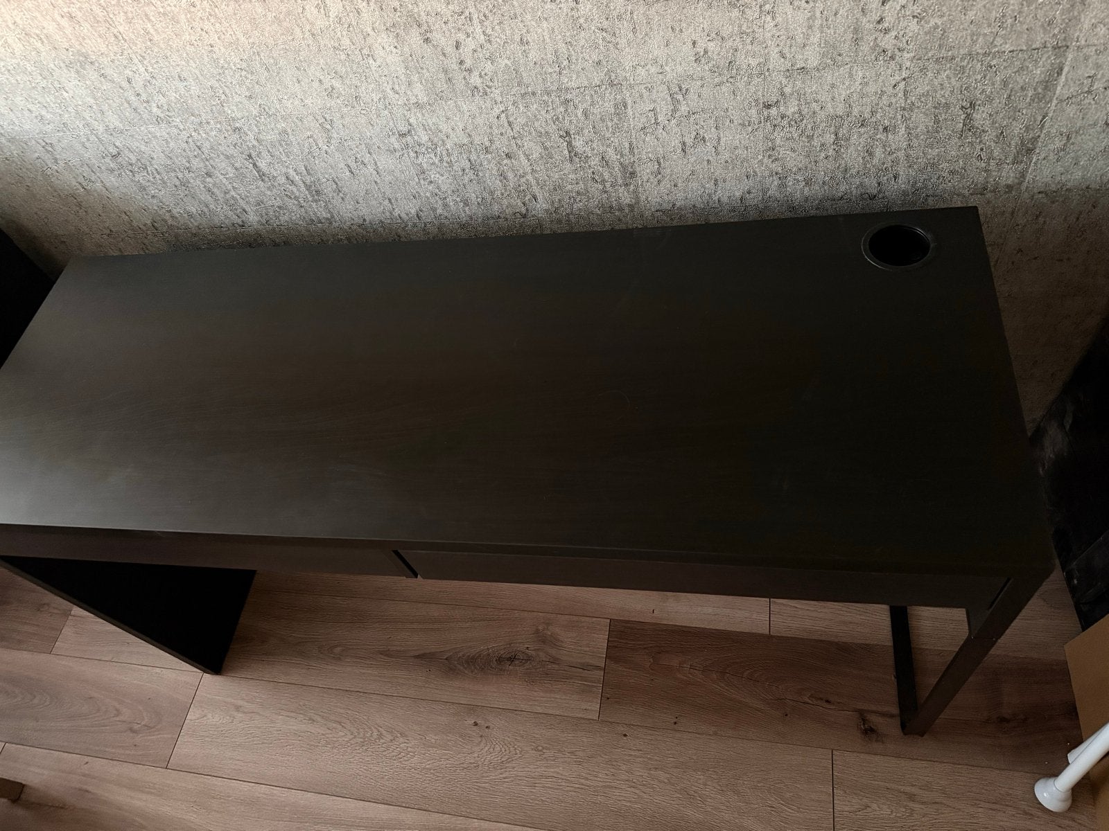 IKEA Micke bureau 142x50 met lades, Ophalen, Zwart, Gebruikt, Met lades