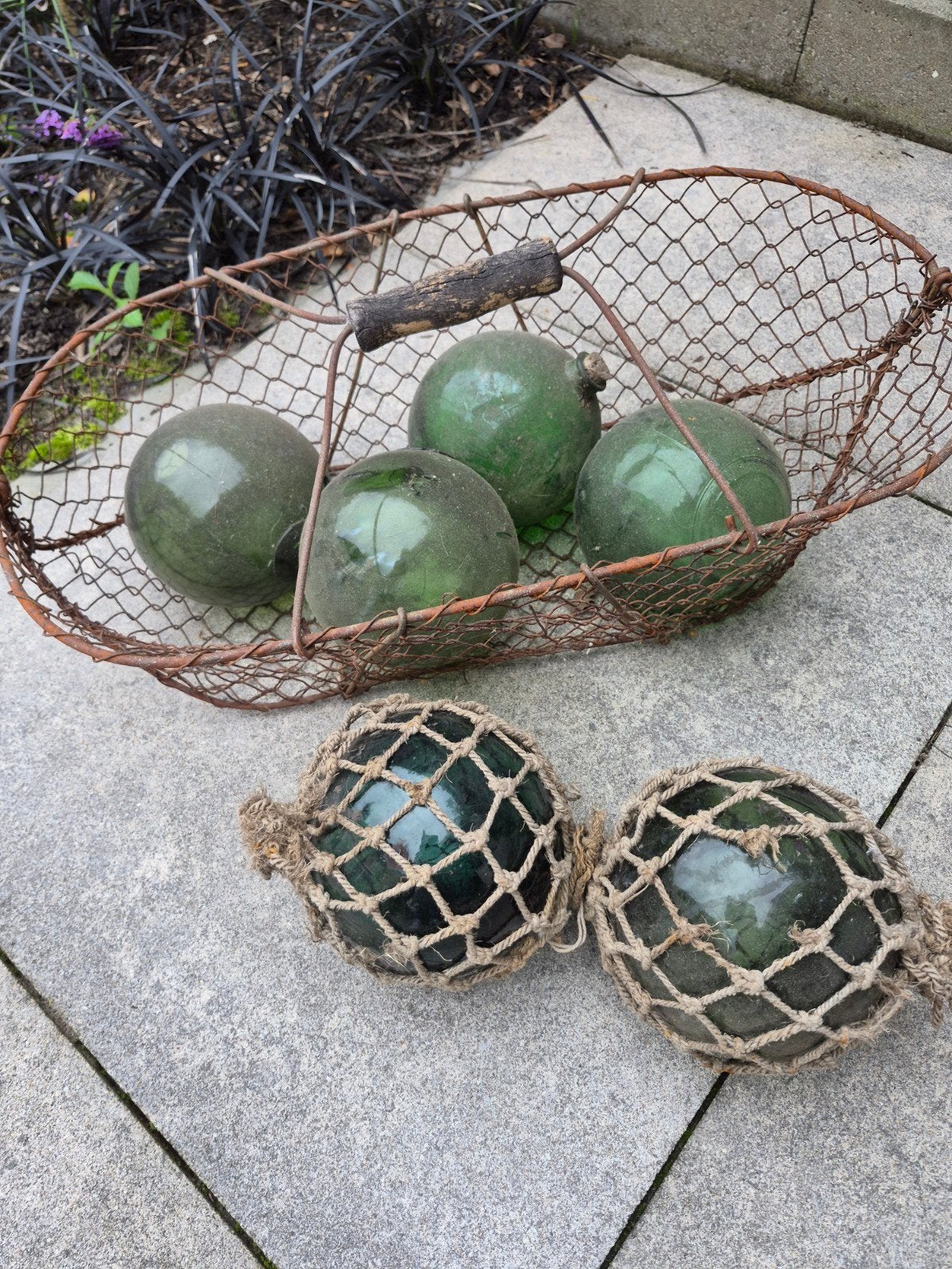 Oude vintage glazen visdrijvers (6), Ophalen of Verzenden