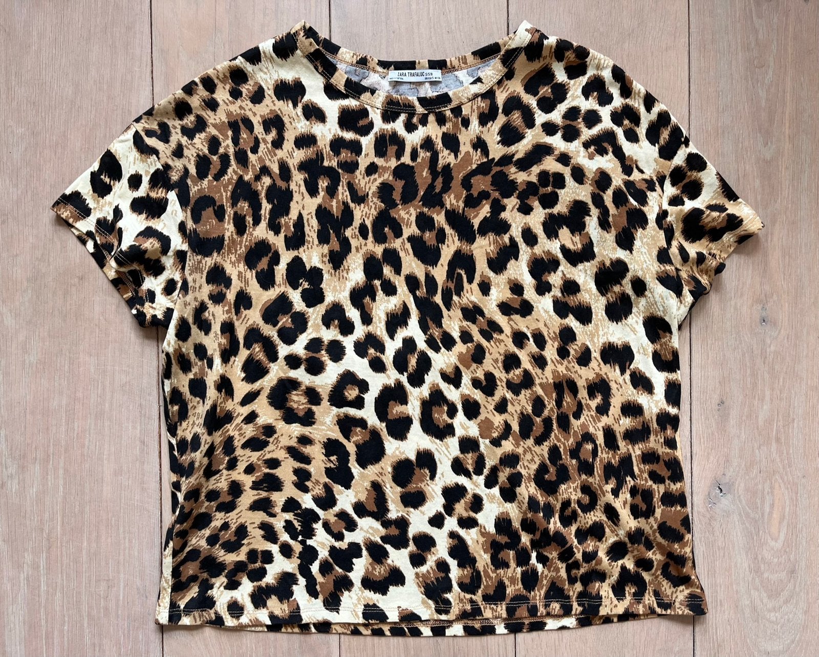 Zara Trafaluc S luipaardprint panterprint top egf katoen, Kleding | Dames, Bruin, Zara, Ophalen of Verzenden, Zo goed als nieuw