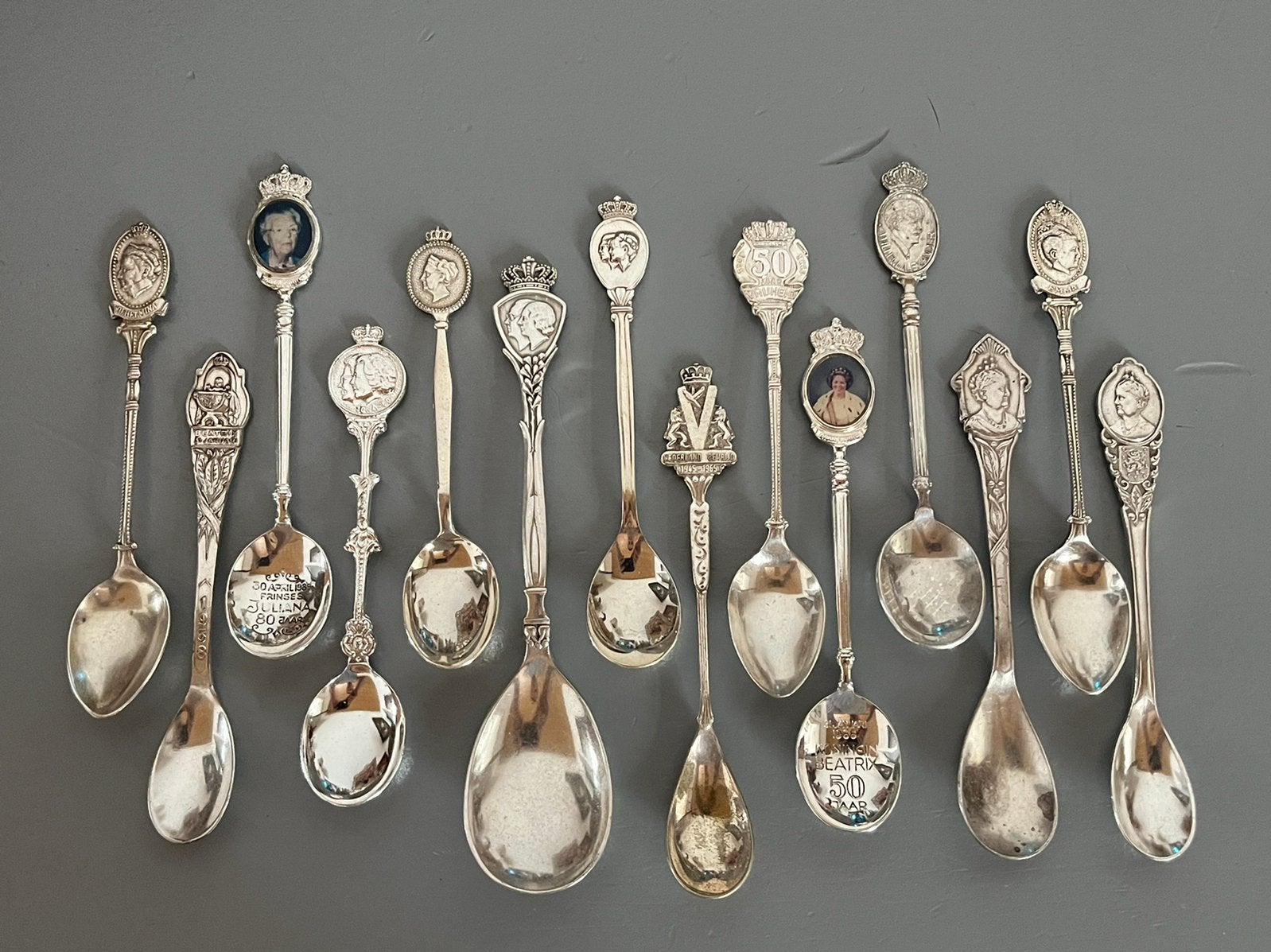 Vintage lepeltjes en lepel Koninklijk huis., Ophalen of Verzenden