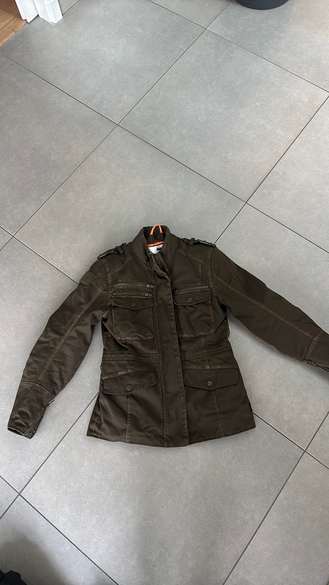 Motorjas segura 1970 dames army stijl maat 12 z.g.an, Ophalen of Verzenden, Tweedehands, Dames, Jas | textiel