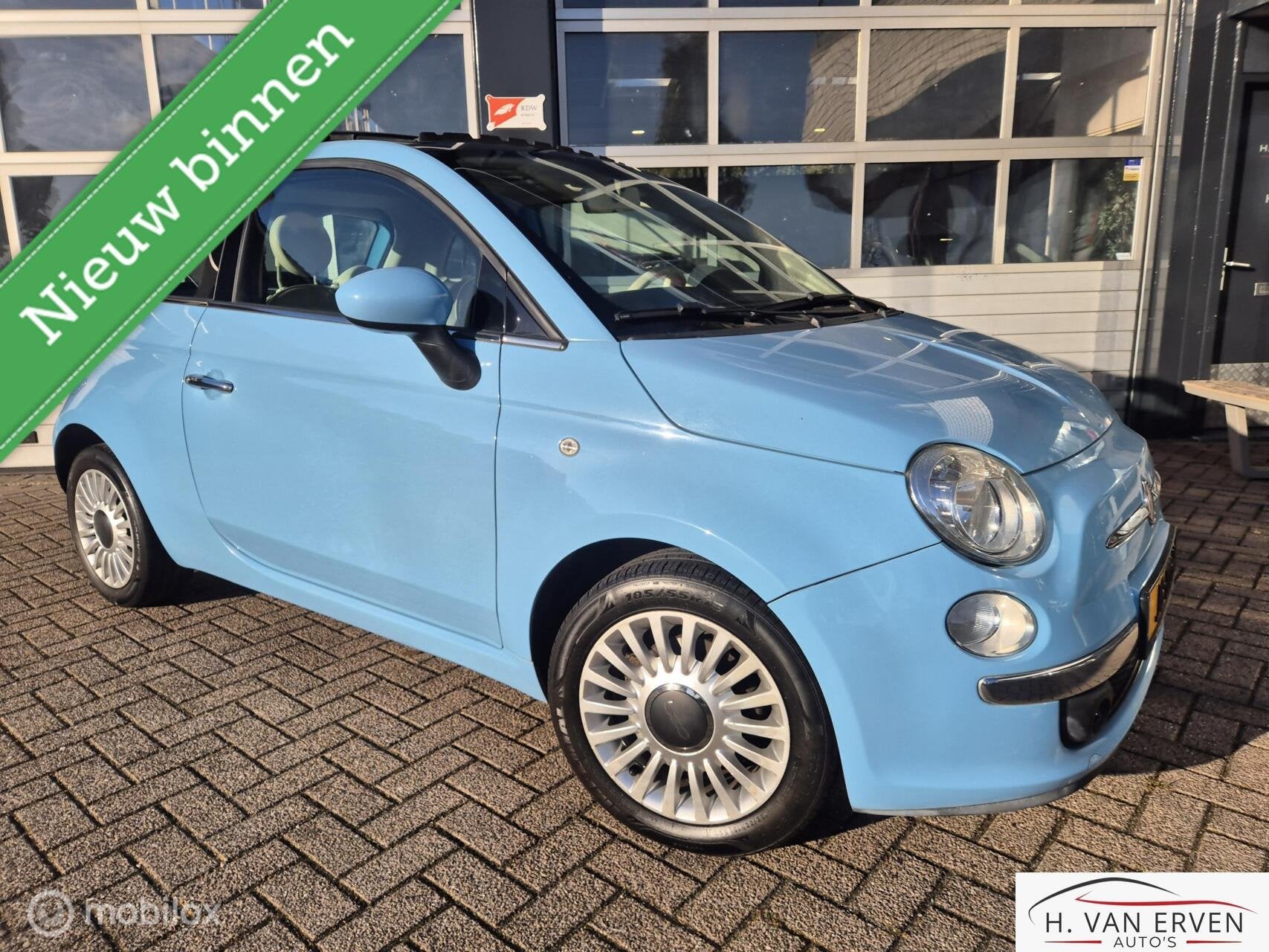 Fiat 500 0.9 Lounge SCHUIFKANTELDAK AIRCO, Voorwielaandrijving, Euro 5, 86 pk, 31 €/maand
