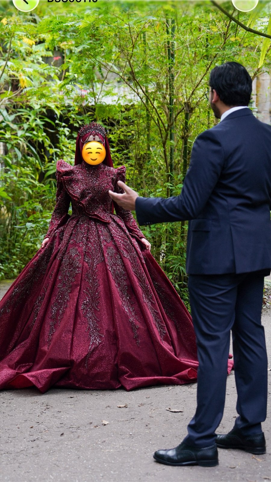 Prachtige bordeaux hennajurk!, Kleding | Dames, Ophalen, Zo goed als nieuw, Rood, Trouwjurk