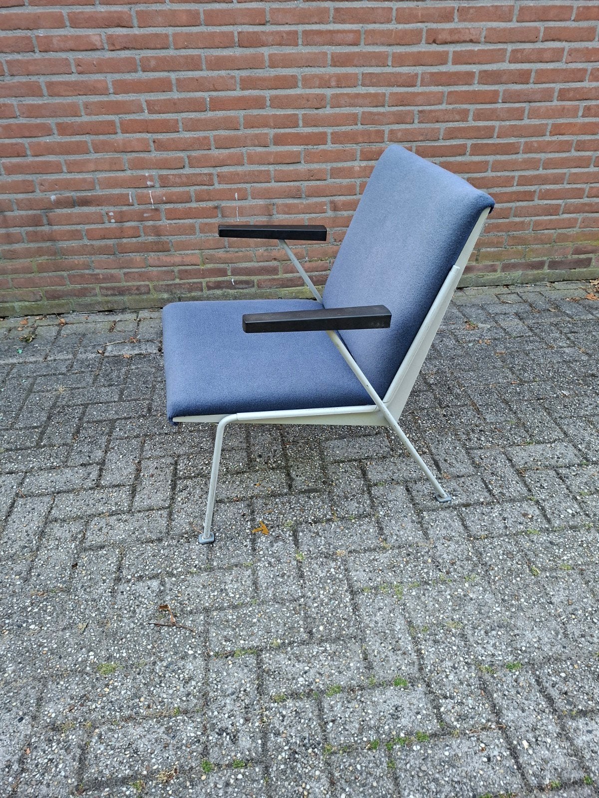 Vintage 'Oase' Fauteuil Wim Rietveld van Ahrend de Cirkel, Tuin en Terras, Ligbedden, Ophalen, By-henk.nl, Zo goed als nieuw, Wicker