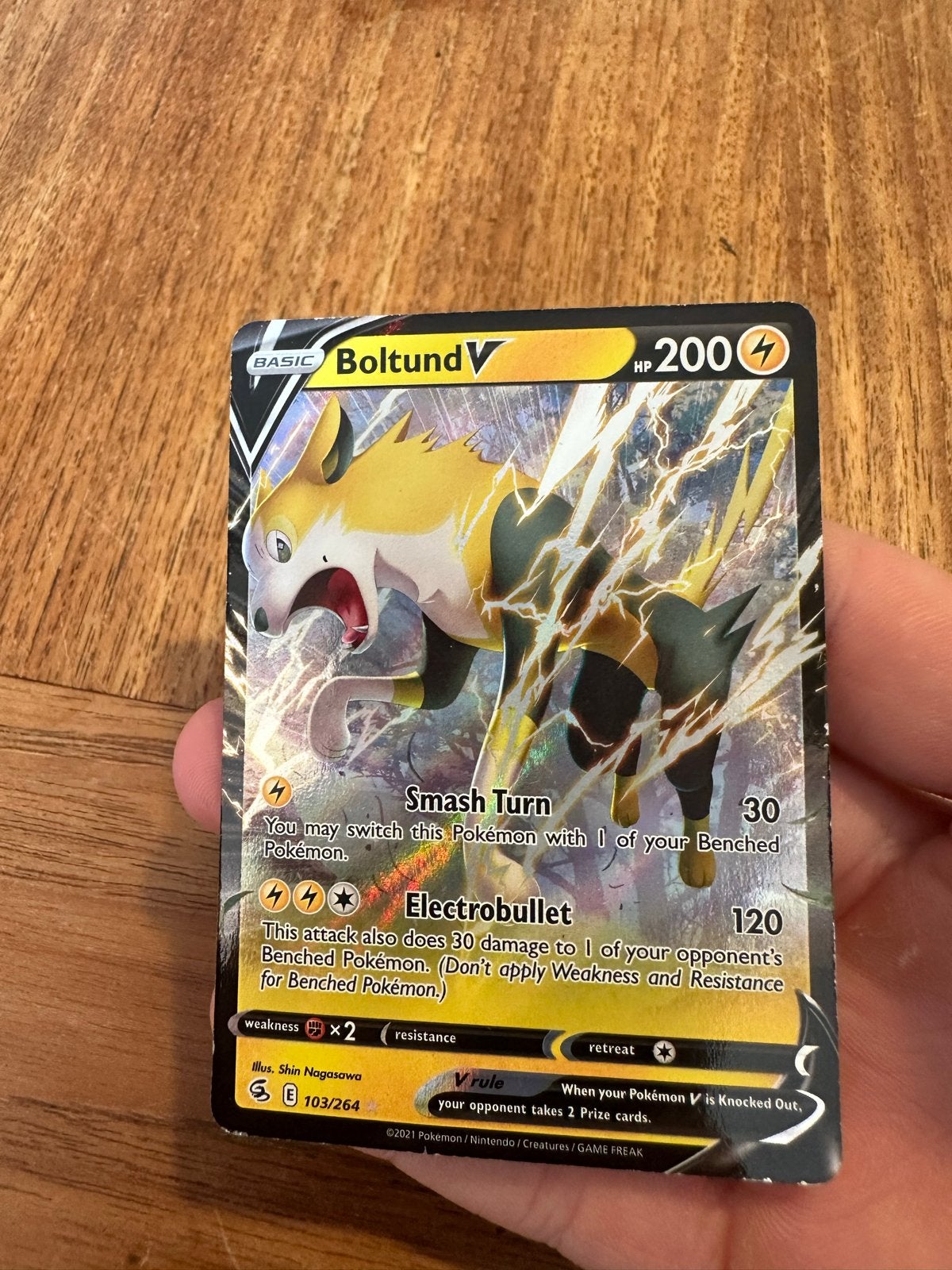Pokémon Kaart Boltund V (103/264) - Zo goed als nieuw, Ophalen of Verzenden, Zo goed als nieuw, Losse kaart
