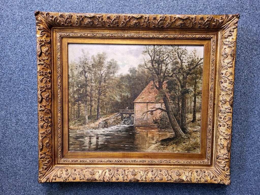 J.H. Coster, 52x65cm doekmaat, incl. lijst 150,- euro, Ophalen, Nederlandse school, Doek, Landschap