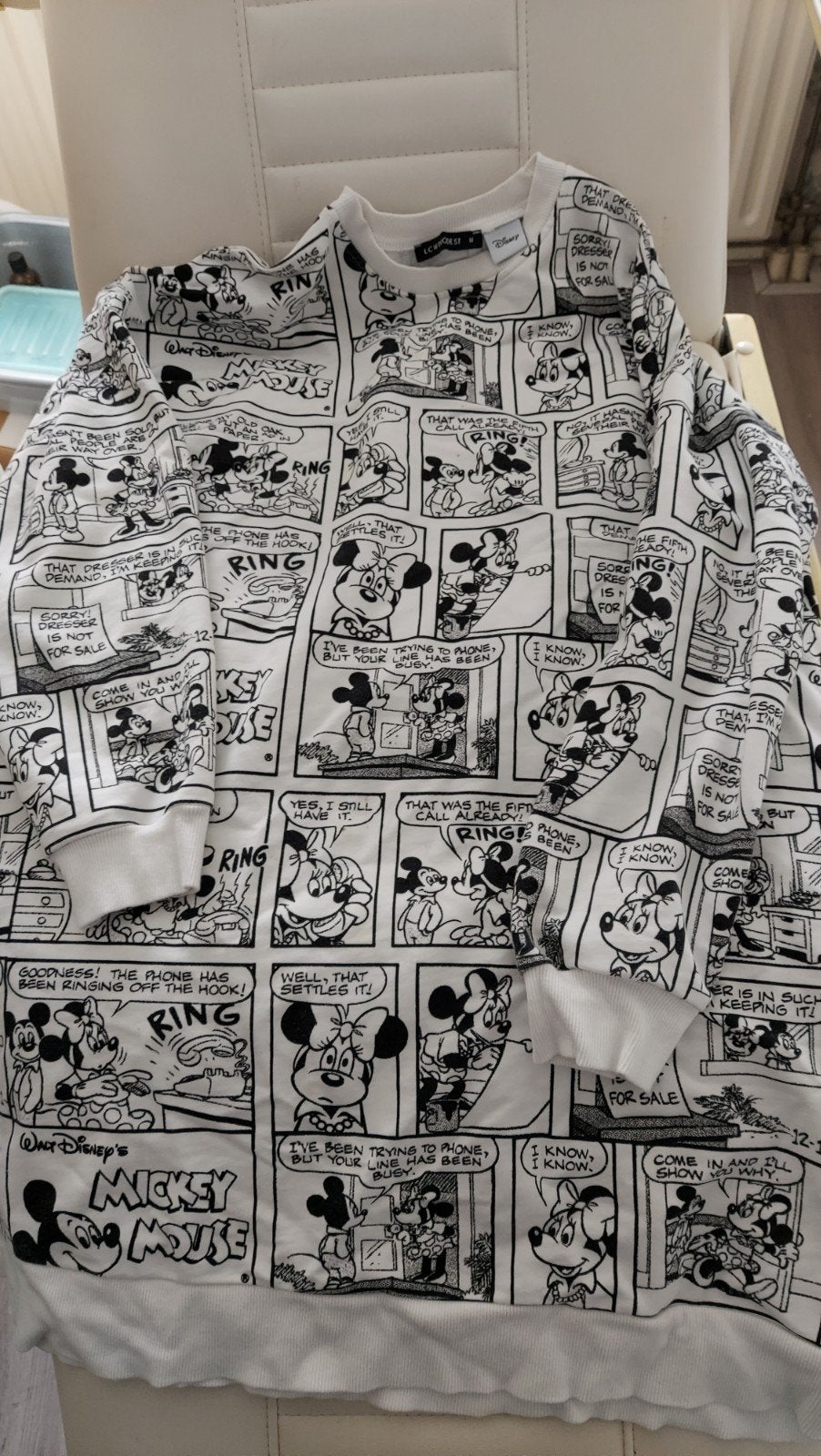 Disney Mickey Mouse sweater maat M, Maat 38/40 (M), Disney, Wit, Ophalen of Verzenden