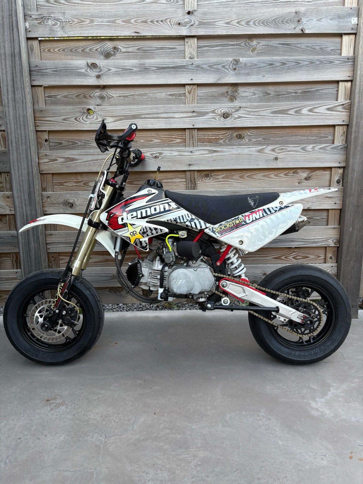 Demon X Pitbike 184cc kit supermotard, Ophalen, Zo goed als nieuw, Schijfrem, Pitbike