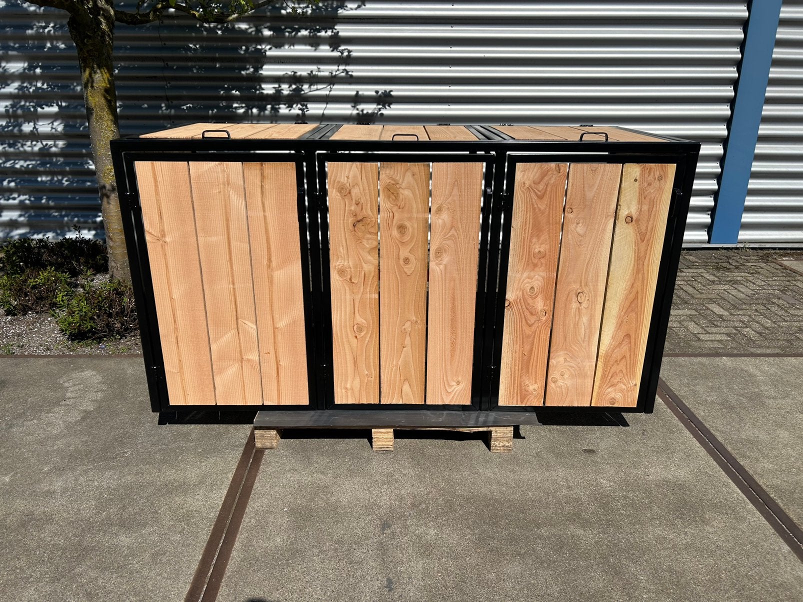 Duurzame containerombouw van gecoat staal en douglas hout., Ophalen, Nieuw, Metaal, Containerberging