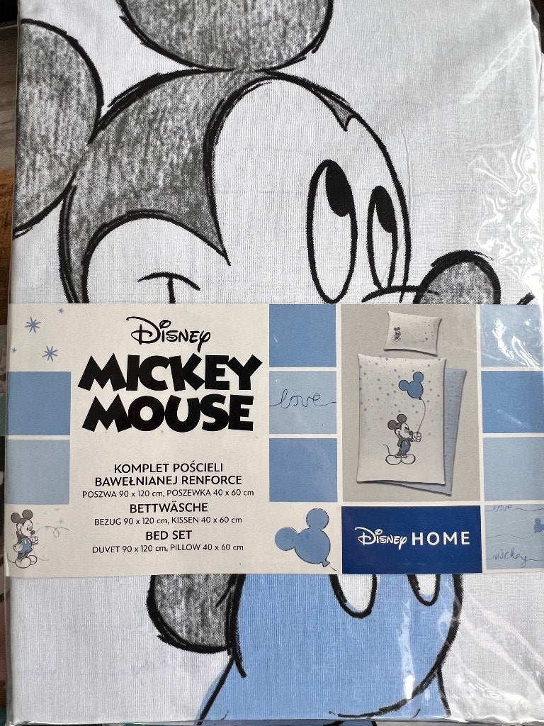 Mickey dekbedovertrek 90x120cm, Ophalen of Verzenden, Mickey Mouse, Nieuw, Kleding of Textiel