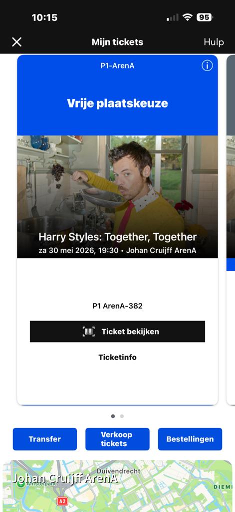 Parkeerkaart - Harry Styles - 30-mei - P1 Arena, Tickets en Kaartjes, Concerten | Pop, Drie personen of meer, Mei