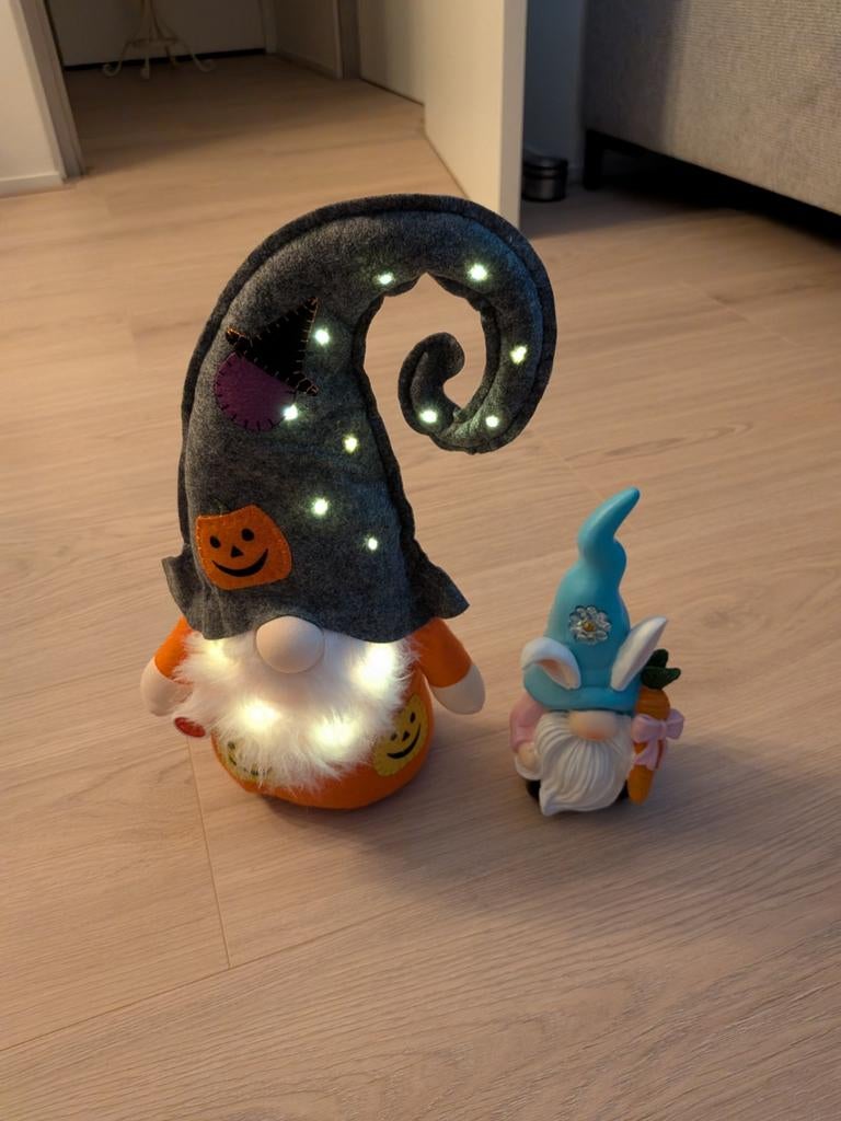 Kabouter met licht - Halloween decoratie, Ophalen, Gebruikt, Meerkleurig, Overige stijlen