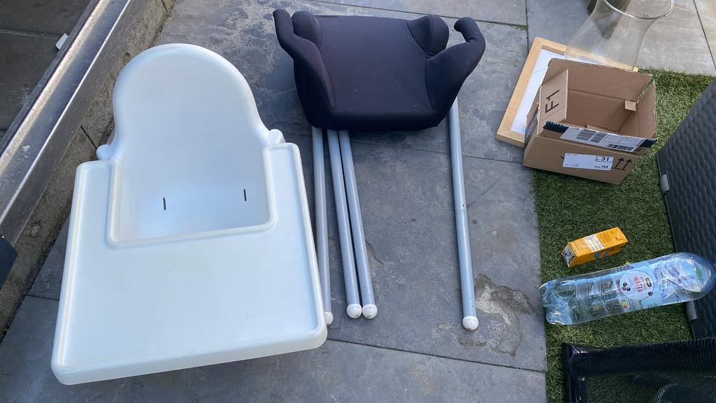 Witte ikea kinderstoel, Kinderen en Baby's, Kinderstoelen, Ophalen, Gebruikt