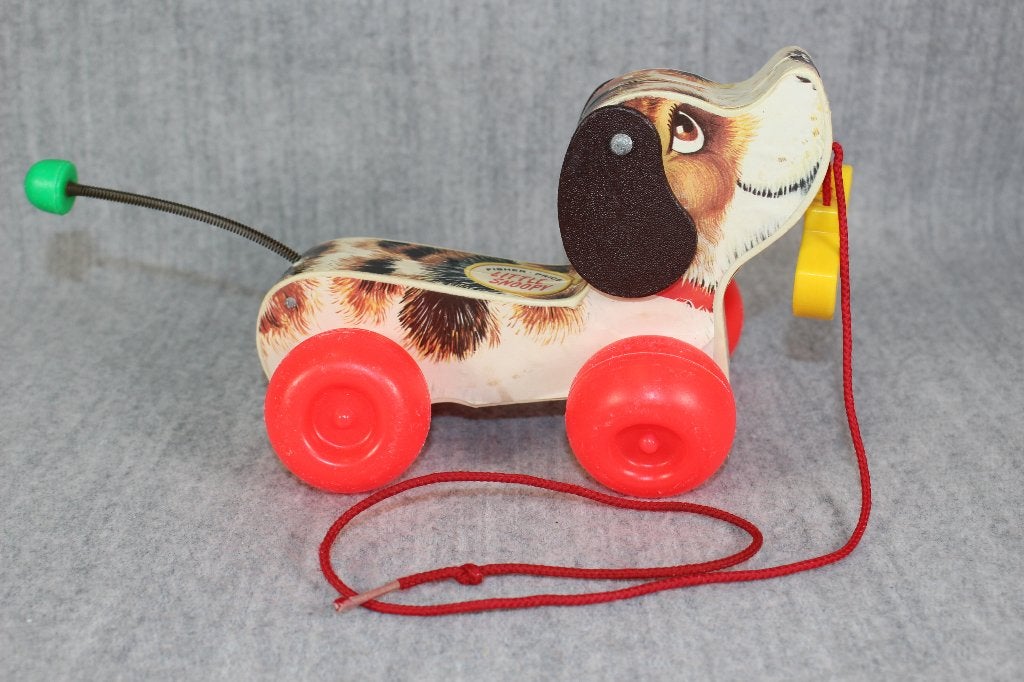 fisher price little snoopy #963 vintage speelgoed, Ophalen of Verzenden, Gebruikt, Duw- of Trekspeelgoed