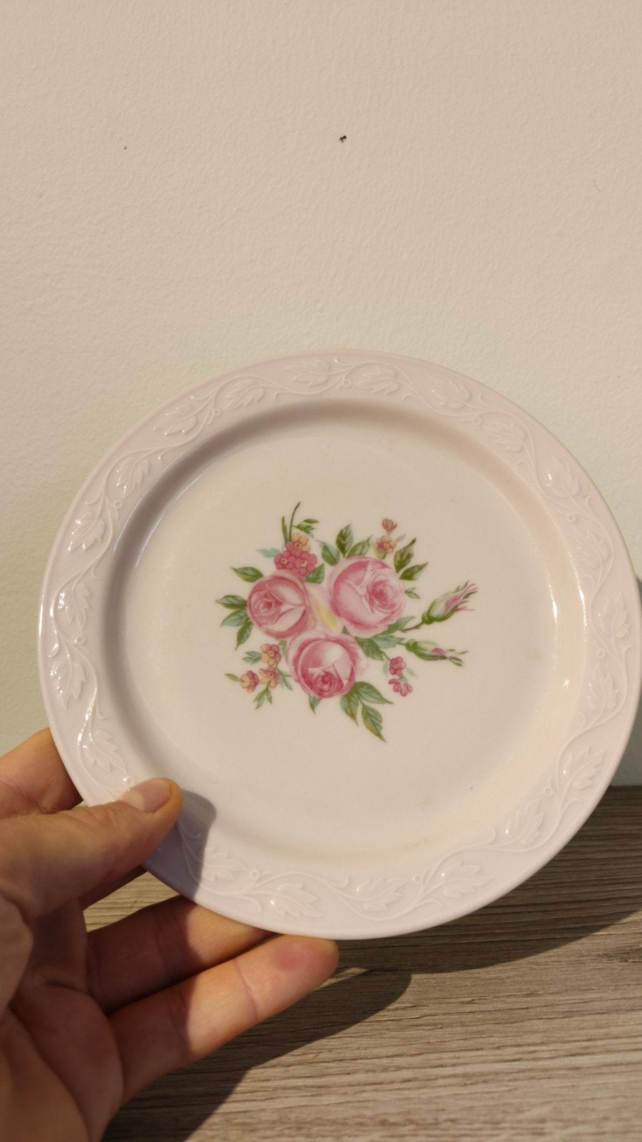 Scherzer porseleinen bordje met rozenmotief, Overige merken, Verzenden, Vintage, Zo goed als nieuw