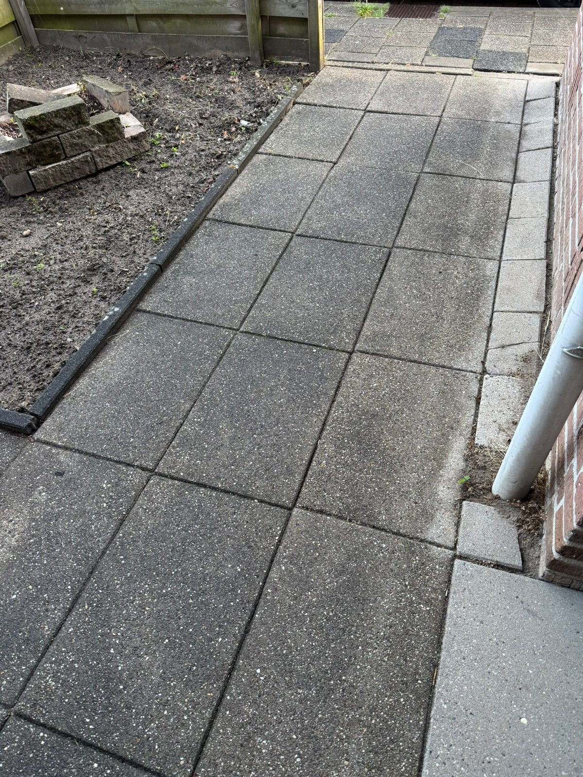 Tuintegels 60x40 en 30x30 - ca. 15m2, Tuin en Terras, Tegels en Klinkers, Ophalen, Gebruikt, 10 m² of meer, Beton