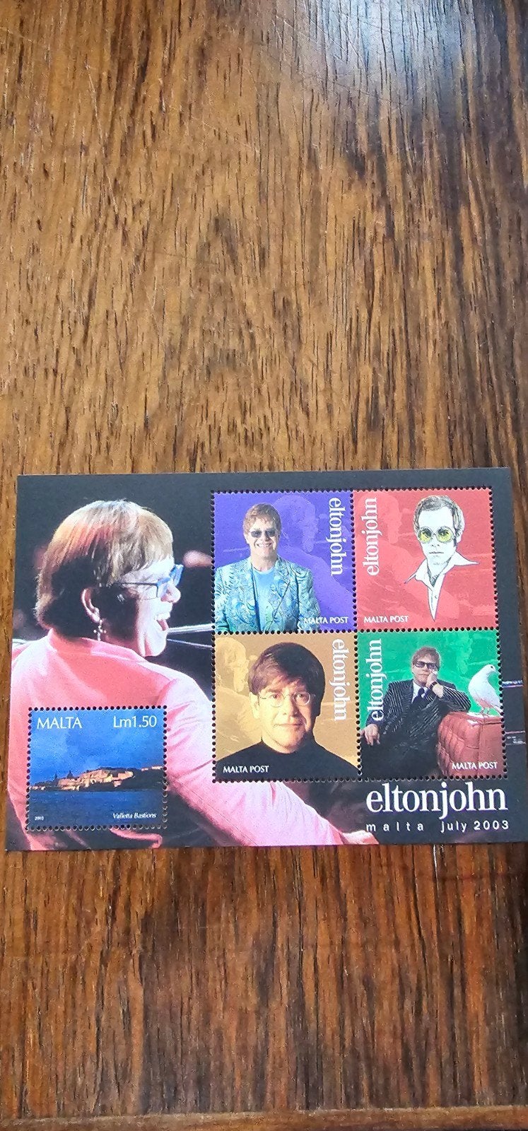 Postzegelvel Malta 2003 - Elton John, Verzenden, Zuidoost-Azië