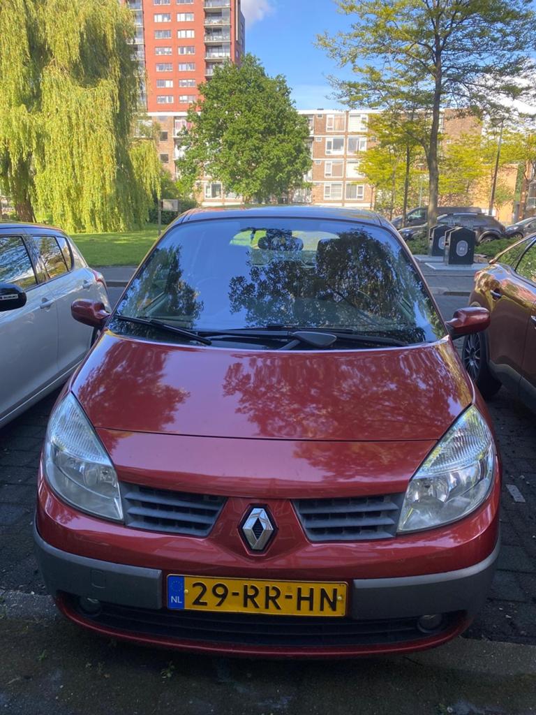 Renault Scénic 1.6 16V 83KW Autcom AUT 2005 Rood, 1345 kg, 4 cilinders, Origineel Nederlands, 113 pk