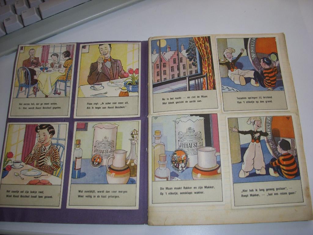 Plaatjes Koekfabriek Haust Rakker en zijn Makker 1930, Ophalen of Verzenden, Gelezen, Haust Koekfabriek Amsterdam, Plaatjesalbum