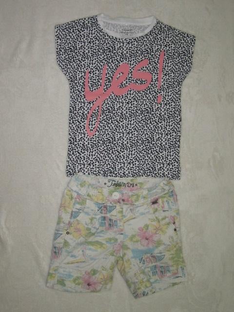 Super leuk YES shirt van NAME IT maat 116., Kinderen en Baby's, Kinderkleding | Maat 116, Zo goed als nieuw, Meisje, Shirt of Longsleeve