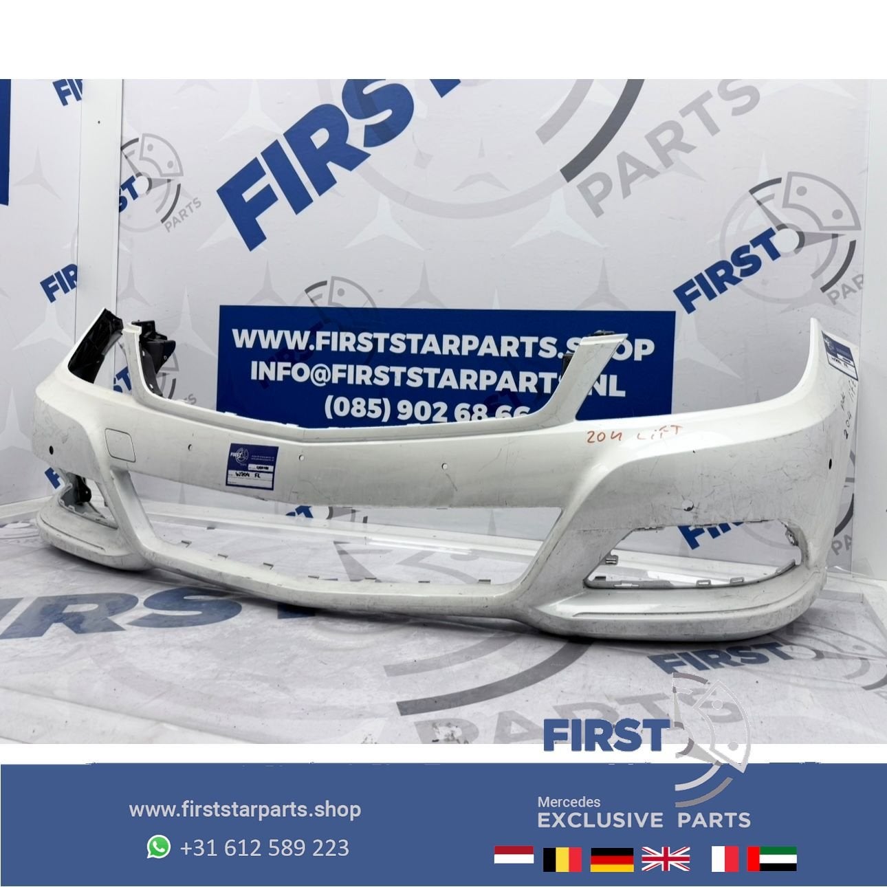 W204 C Klasse voorbumper zwart wit grijs bumper 2007-2014 or, Auto-onderdelen, Gebruikt, -, Voor, Ophalen of Verzenden