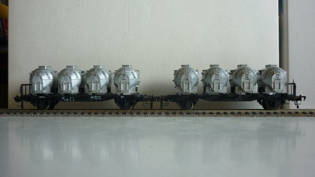 2 Fleischmann H0 von Haus zu Haus containerwagons, Hobby en Vrije tijd, Gebruikt, Gelijkstroom, Fleischmann, Wagon