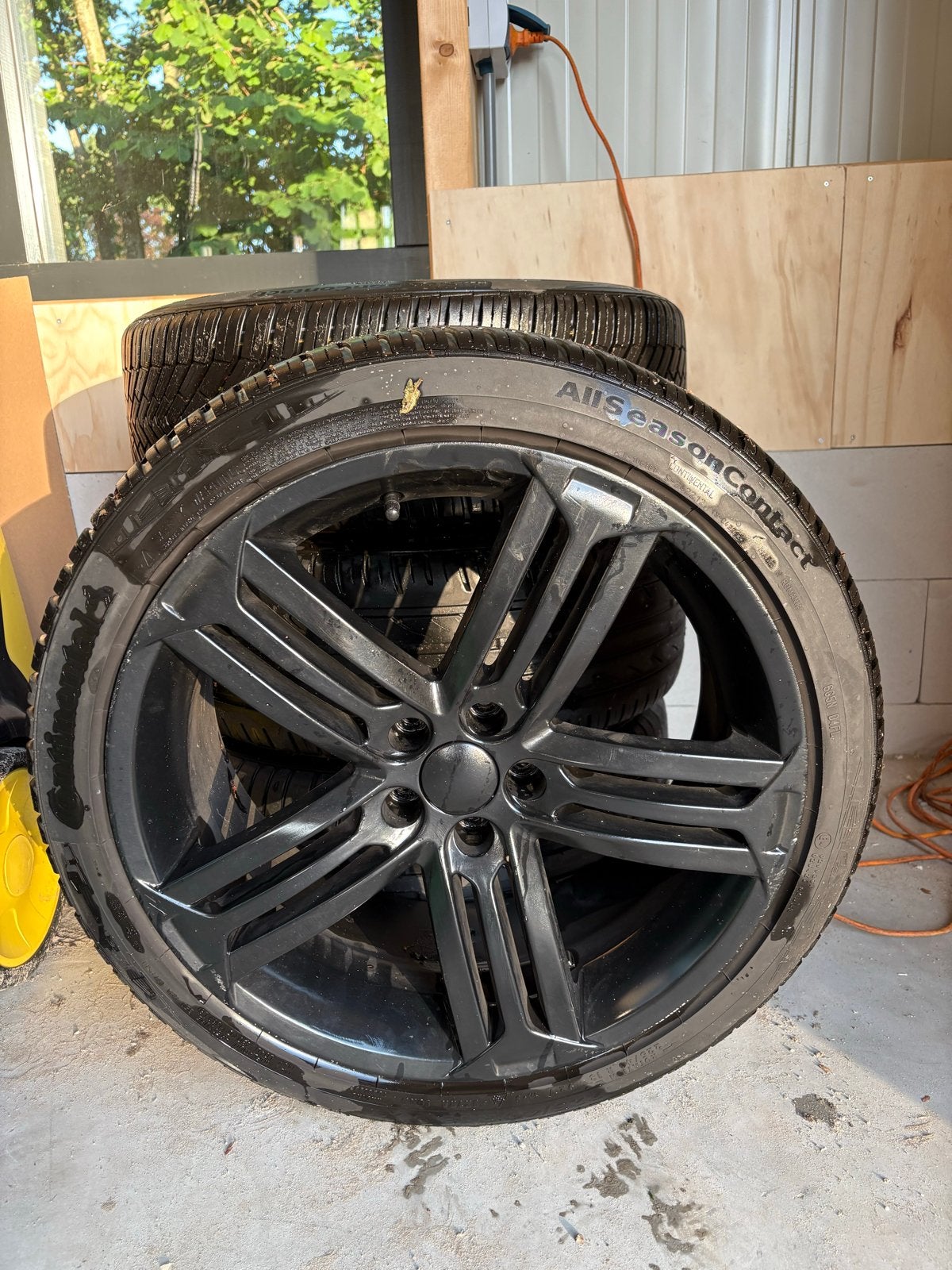 Velgset met All Season banden voor Golf 4 (5x100), Ophalen, 18 inch, Gebruikt, Banden en Velgen