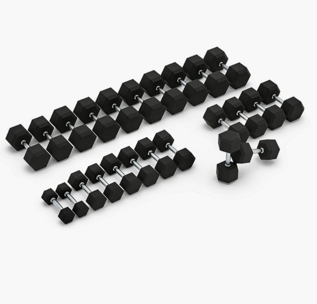 Sidea Hexagon DumbbellSets 22 tm 40 kg + Technogym Rek, Ophalen, Zo goed als nieuw, Armen, Dumbbell