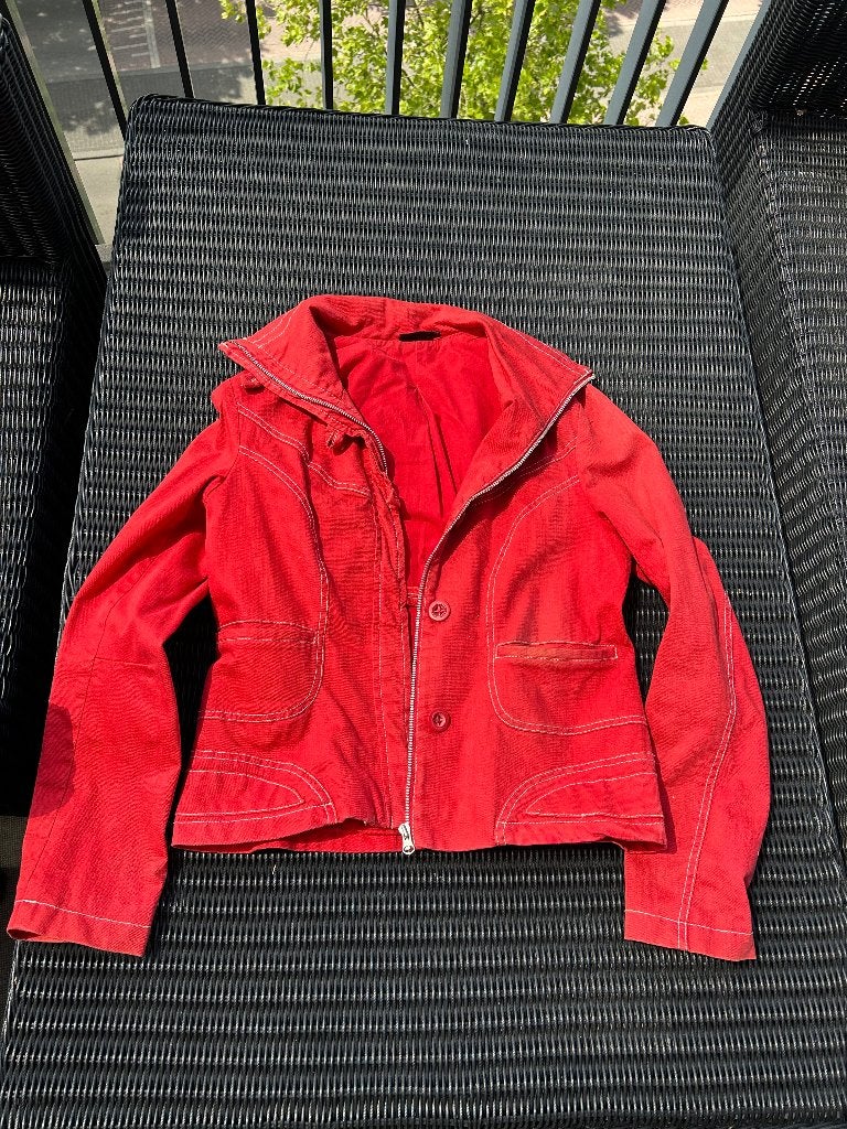 Rood jasje/ Jack, Maat 42/44 (L), Ophalen of Verzenden, Zo goed als nieuw, Jasje