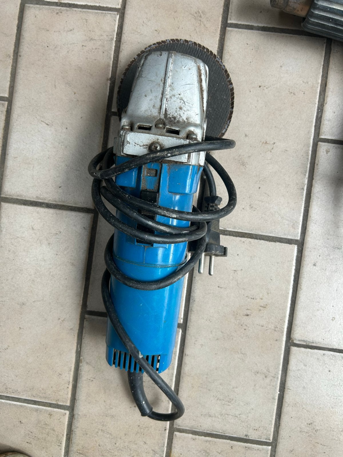 Gebruikte haakse slijper, blauw, met snoer, Ophalen of Verzenden, Gebruikt, Haakse slijper