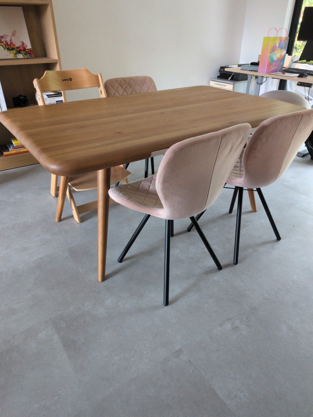 Goossens Scandinavisch Design eettafel massief eiken, Huis en Inrichting, Tafels | Eettafels, Gebruikt, 50 tot 100 cm, 200 cm of meer