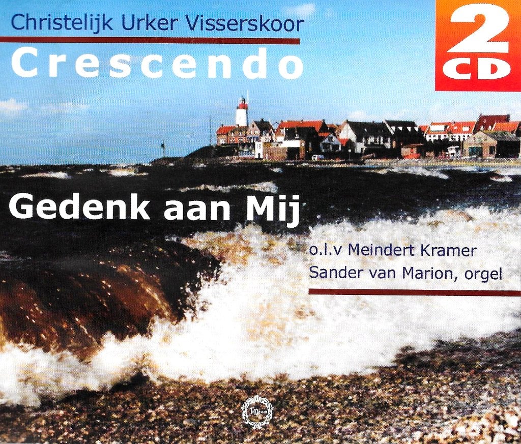 2 CD - CHR.URKER VISSERSKOOR 'CRESENDO' - GEDENK AAN MIJ, Cd's en Dvd's, Verzenden, Zo goed als nieuw, Geestelijke liederen, Orgel