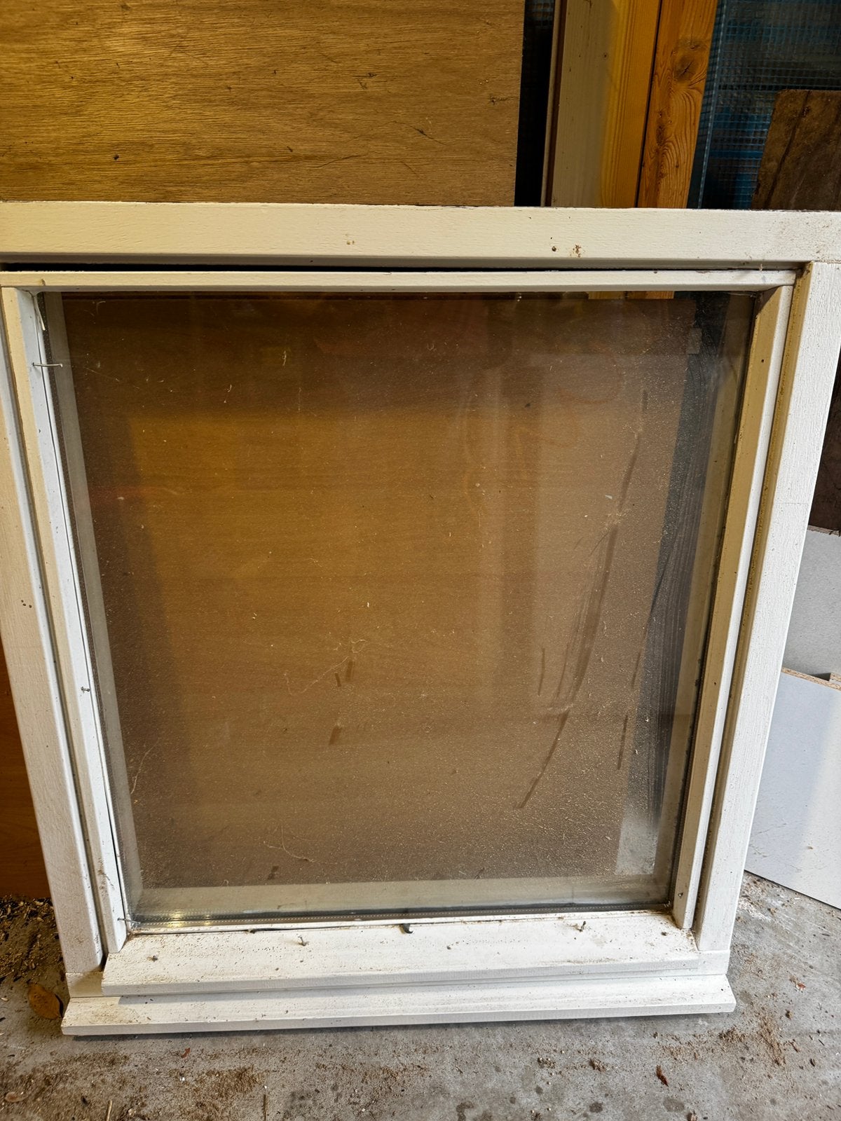 Kozijn met glas, Doe-het-zelf en Verbouw, Ophalen, Raamkozijn, Zo goed als nieuw, 75 tot 150 cm