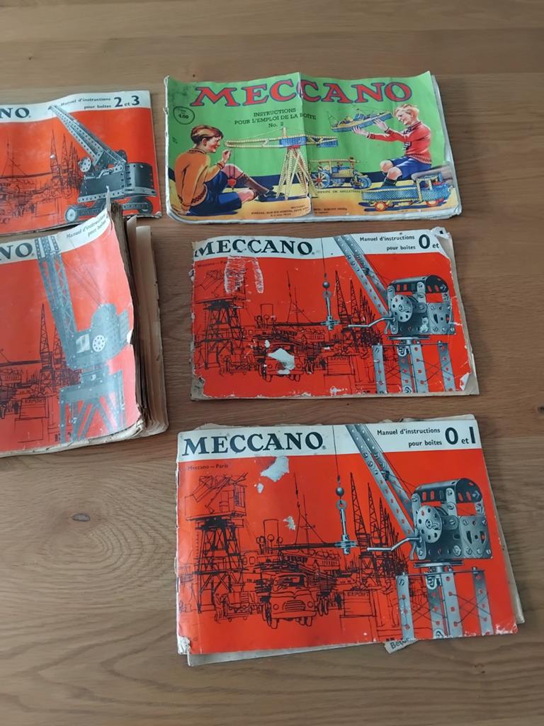 Handleidingen voor Meccano 0, 1, 2, 3 4, 5 en 6 jaren 60, Ophalen of Verzenden