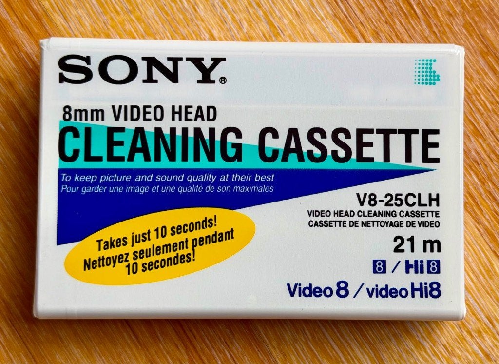 Nieuwe Sony Head Cleaner Cassette 8 mm, Video8/Hi8/Digital8, Sony, Camera, Nieuw, Overige soorten