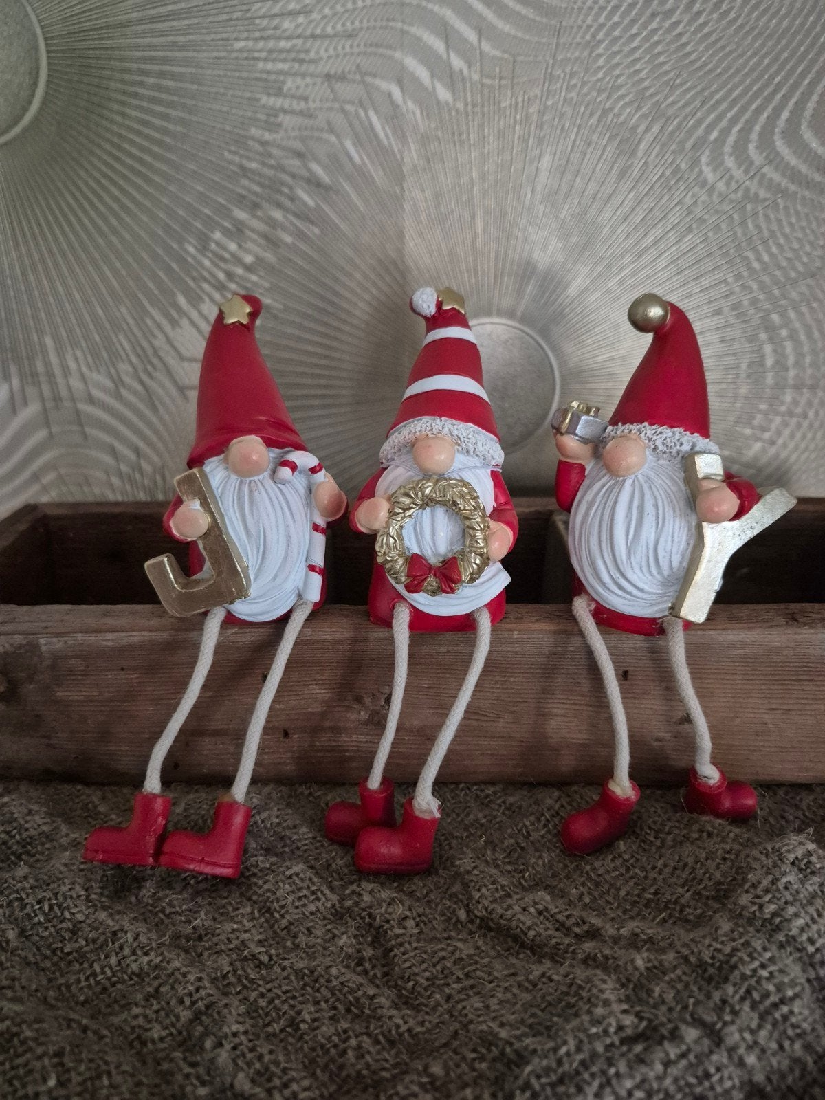 Plankenzitter Kerstman JOY 9,5cm set a 3 stuks, Ophalen of Verzenden, Nieuw