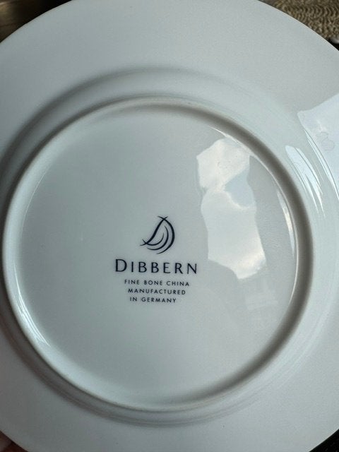8x Dibbern Platin Line gebaksbordje 16 cm – Fine Bone China, Ophalen, Overige merken, Klassiek, Nieuw