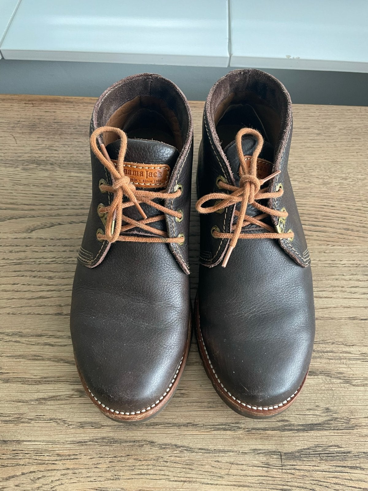 Panama Jack bruine leren boots - Maat 41, Bruin, Boots, Ophalen of Verzenden, Gedragen