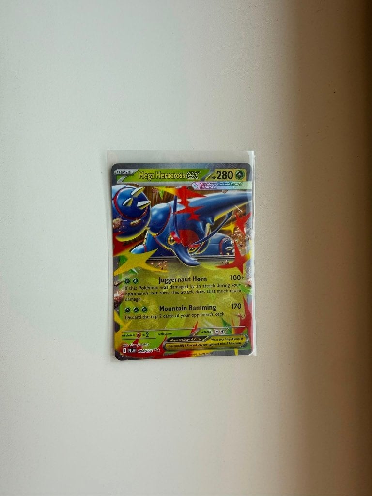 Mega Heracross EX 004 Phantasmal Flames, Ophalen of Verzenden, Zo goed als nieuw