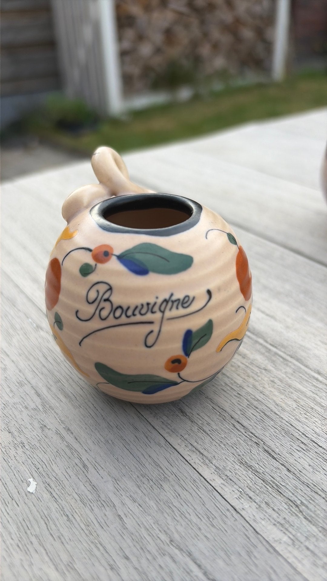 Vintage Regina Gouda mini plateel vaasje Tobo, Ophalen of Verzenden