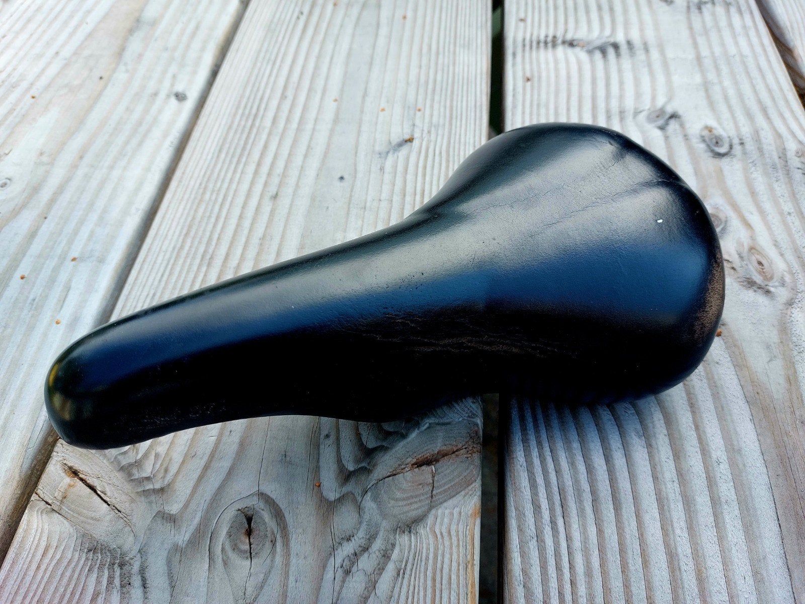 Selle San Marco 371 Touring Fietszadel - Vintage Zwart, Fietsen en Brommers, Gebruikt, Leer, Ophalen of Verzenden, Zadel