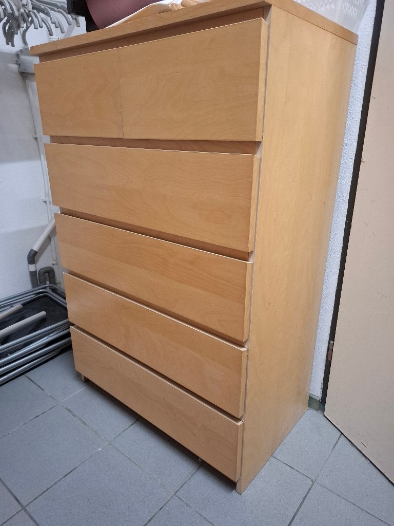 Ikea Malm ladekast 6 laden, Huis en Inrichting, Kasten | Ladekasten, Ophalen, Gebruikt, 5 laden of meer, 100 tot 150 cm