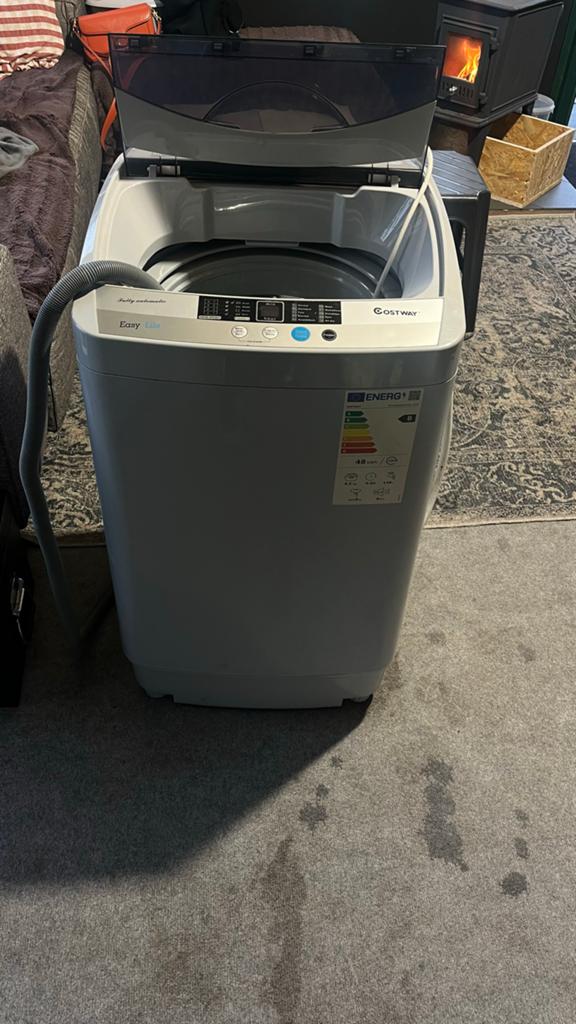 Costway Easy Life Wasmachine 4.5kg Bovenlader, Ophalen, 4 tot 6 kg, Bovenlader, 85 tot 90 cm