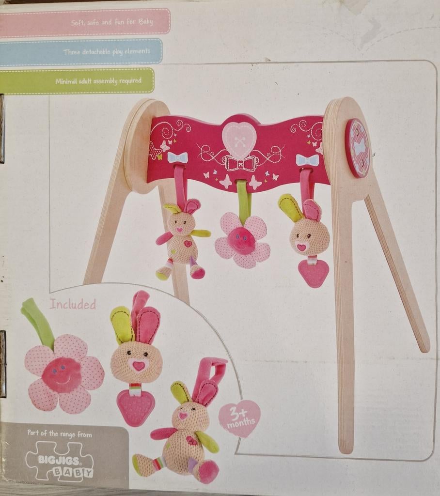 Houten babygym meisjes Bella Incl. 3 babyspeelgoed, Ophalen of Verzenden, Zo goed als nieuw, Overige typen