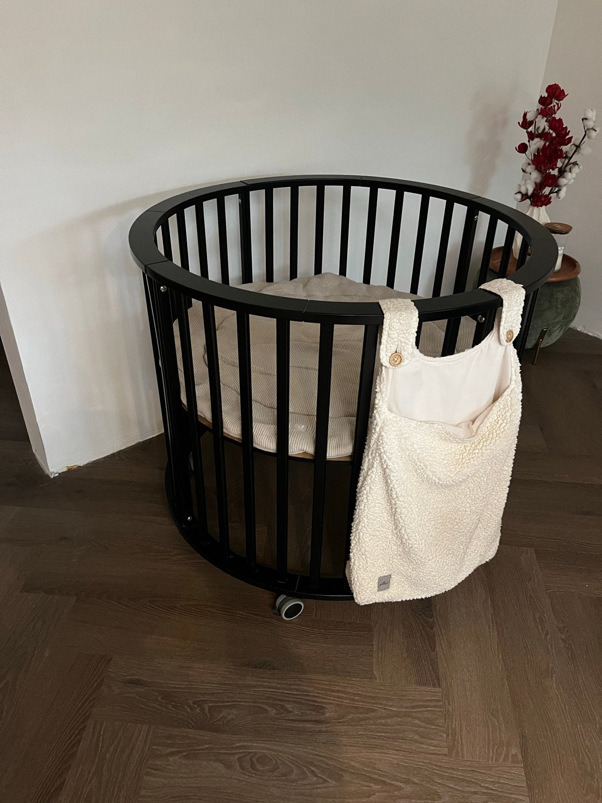 Europe Baby Box Rond Mat Zwart, Kinderen en Baby's, Ophalen, Zo goed als nieuw, Rond, Boxkleed