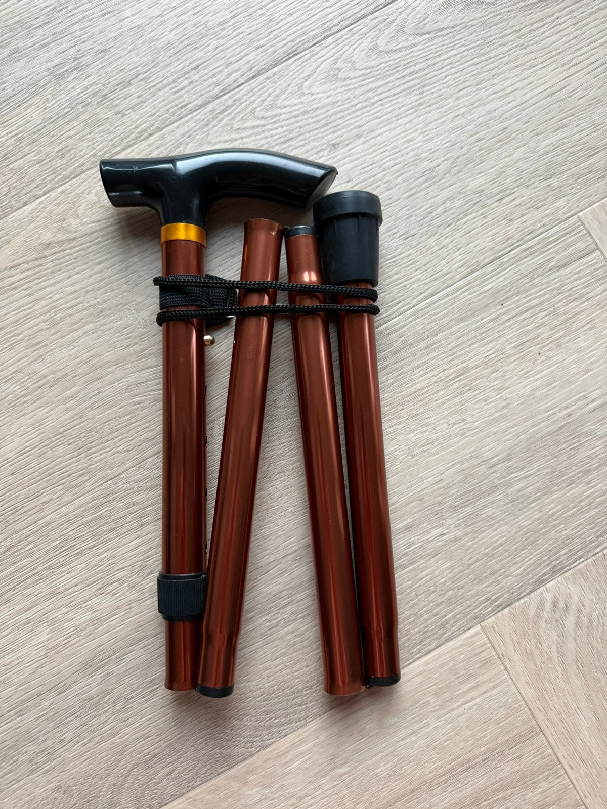 Nieuwe koperkleurige opvouwbare wandelstok. Verstelbaar!, Ophalen of Verzenden, Verstelbaar, Nieuw